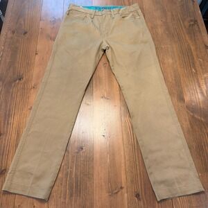 Levis Sta Prest Denim Pants Mens 34x32 Tan Khaki 513